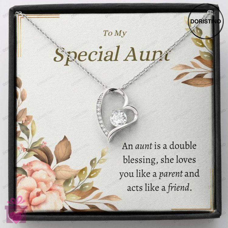 Aunt Necklace  Loving Necklace Card  Dainty Cubic Pendent  Special Aunt Gift  Aunt Birthday Gift Doristino Trending Necklace